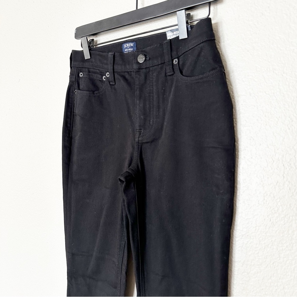 J. Crew Factory Jeans Womens Mid Rise Flare Crop Black All-day Stretch Sz 26 NEW - Picture 4 of 8